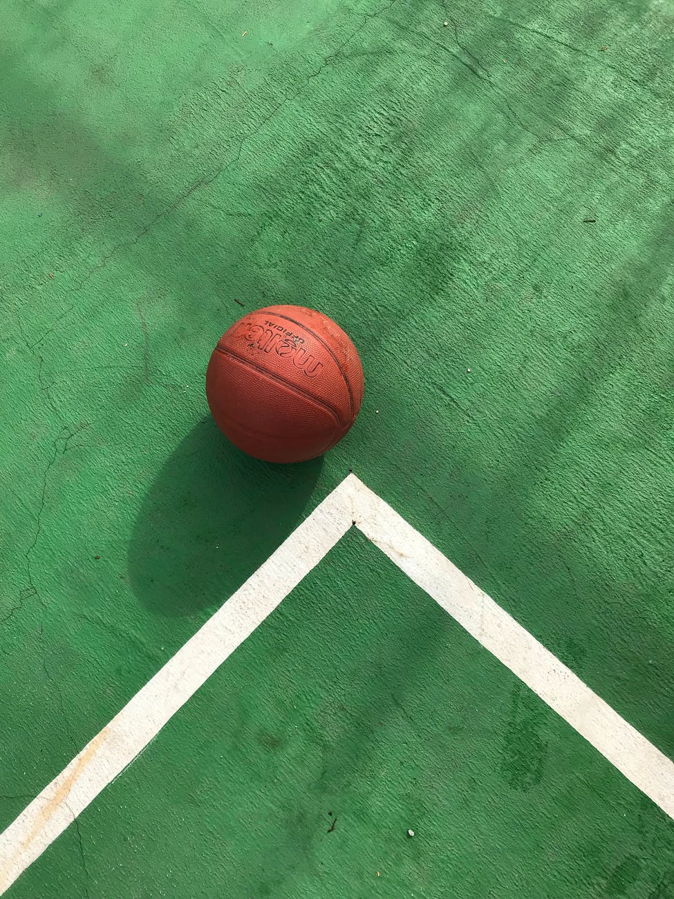 photo of basketball on floor