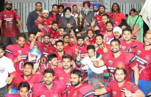 GNDU University Amritsar Elite Football League of India All India University American Football Champions 2015