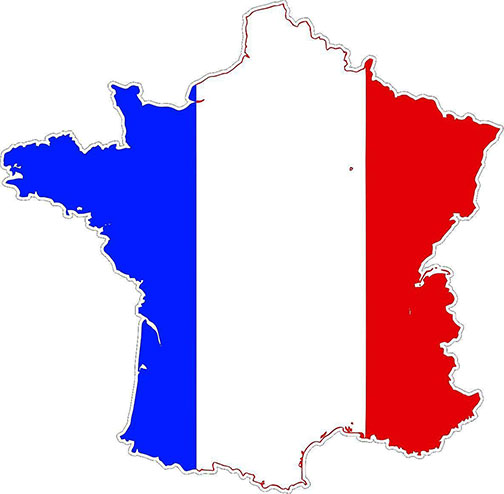 France Flag Map