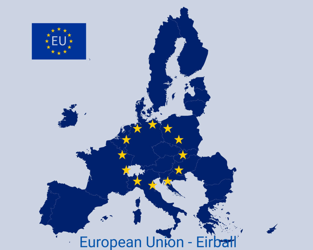 Flag Map of European Union