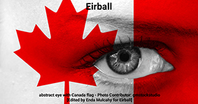 abstract eye with Canada flag